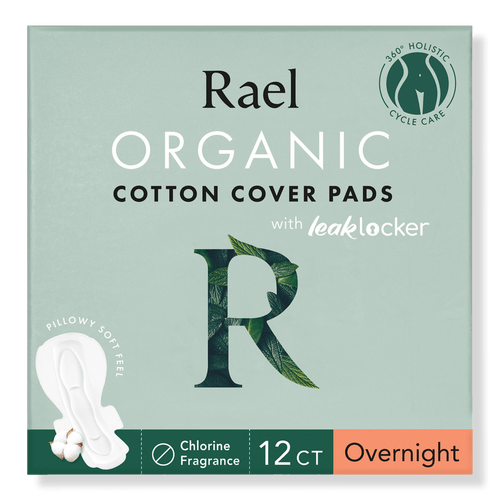 Overnight Organic Cotton Cover Pads With Wings