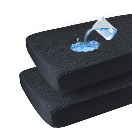 david's kids 2 Pack Waterproof Crib Mattress Protector, Fit Standard Crib and Toddler Mattresses, Ultra Soft and Breathable for Boys Girls Neutral, Black