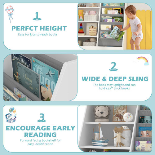 Latitude Run® Maggiorina Kids Standard Bookcase, Storage Book Rack, Organizer Cabinet, Book Display & Reviews | Wayfair