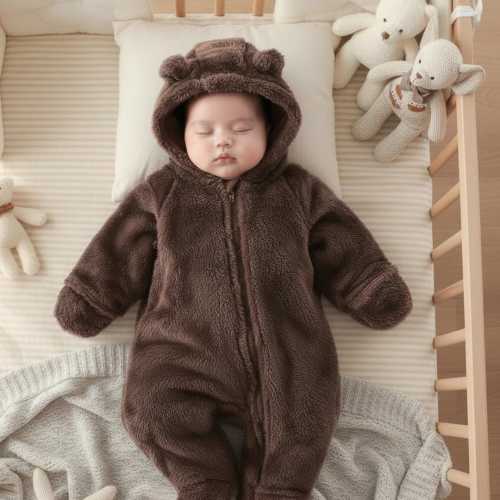 Bear Baby warm onesie, Newborn romper, Teddy Bear Outfit, Unisex Infant Clothes, Baby Shower Gift