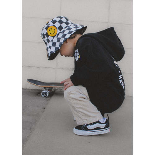 Smiley Bucket Hat Checkers