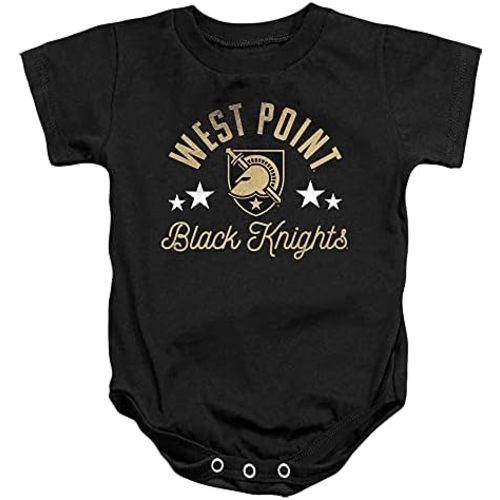 US Military Academy Official Black Knights Unisex Infant Snap Suit for Baby