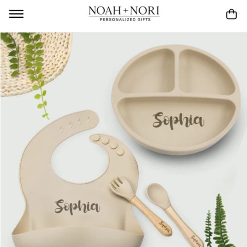 Noah + Nori™ Personalized Baby Feeding Set – Noah + Nori Personalized Gifts