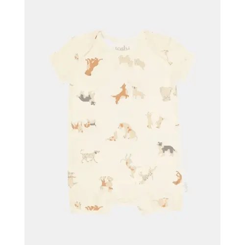 Toshi Onesie Shortsleeve Classic - Puppy Love | Baby Bunting AU