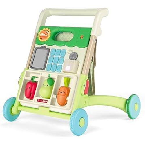 Skip Hop Baby Walker 5-in-1 Sit to Stand Convertible Light Up Walker with 50+ Activities for Developmental Play, Songs and Sounds 3 Adjustable Handle Heights and Speed Control Switch Farmstand Age 6m+