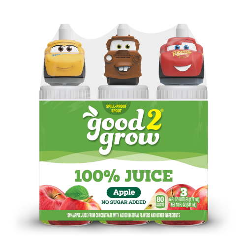 good2grow 6oz 100% Apple Juice 3 pack (Character Tops Vary)