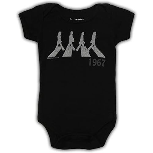TV Store The Beatles Abbey Road 1967 Black Snapsuit Infant Onesie Baby Romper