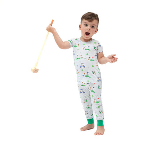 Dog Gone Golf - Blue - Short Sleeve Loungewear Set