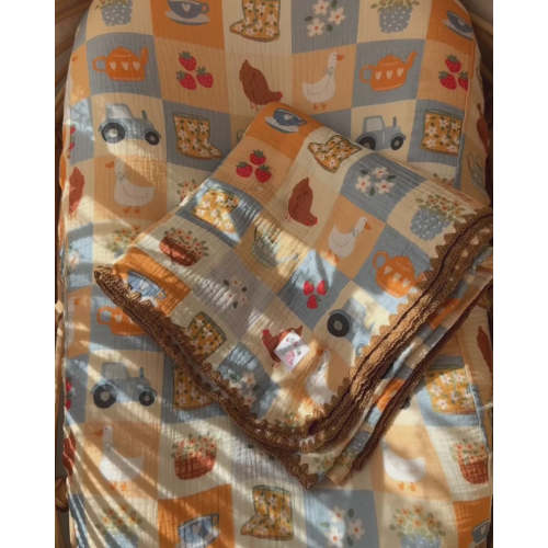 Bloom Barn Organic Muslin Blanket - Aegi Bloom