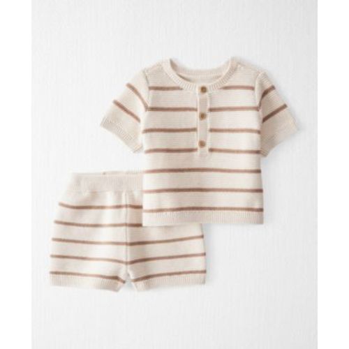 Baby Boys 2-Pc. Organic Cotton Sweater Knit Topt & Shorts Set