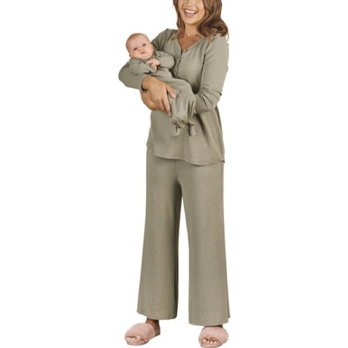 Isabelle Nursing/Maternity Pajamas & Baby Gown Set, Medium