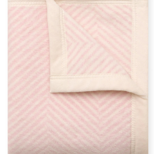 Harborview Herringbone Ballet Pink Mini Blanket