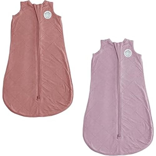DREAMLAND BABY Bundle: Rose + Mauve Bamboo Viscose Sleep Sack (6-12 Months)