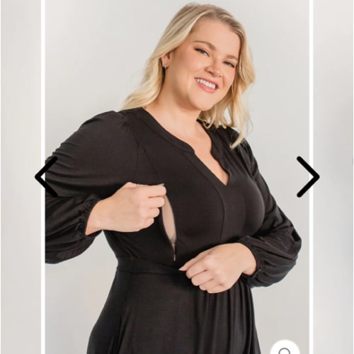 Holy Grail Nursing Dress - Long Sleeve - Black