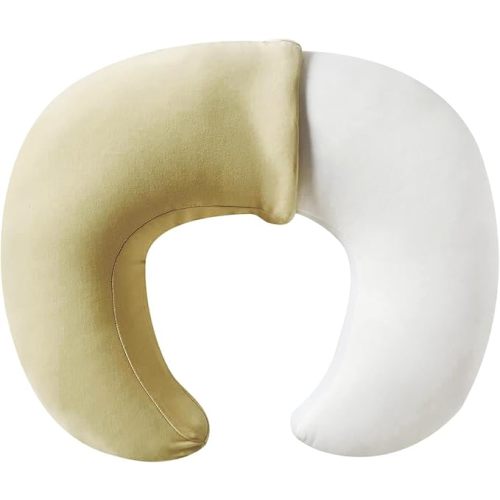Nursing Pillow, Plus Size Breastfeeding Pillow Original Support for Baby Boys Girls Breastfeeding Essentials, with Removable Soft Cotton Cover (Khaki, Large (25.59 * 20.08 * 6.30 Inches))