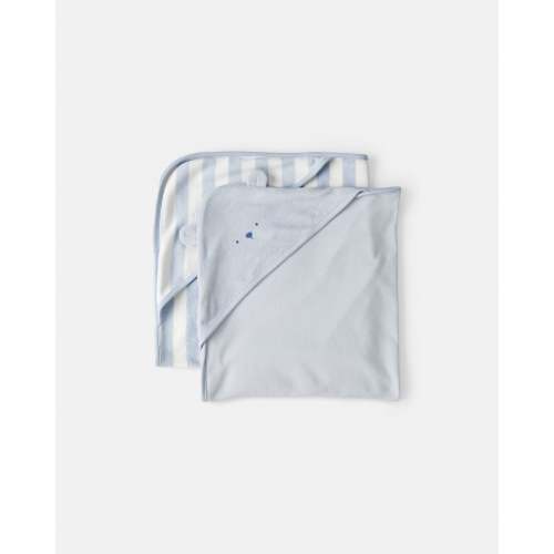 Baby 2-Pack Bear Terry Towels - Blue