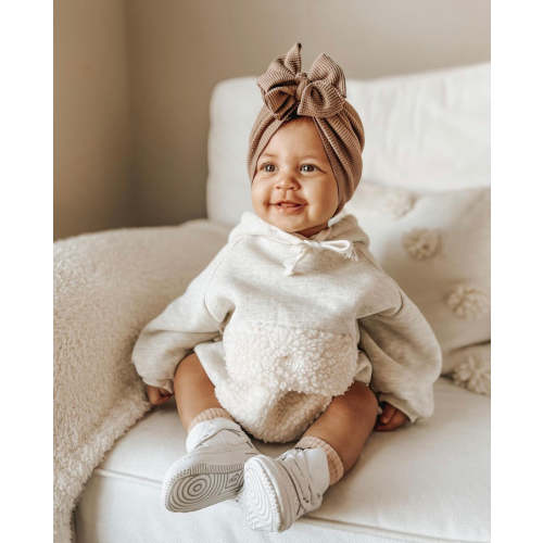 Madelyn | Nutmeg | Waffle Headwrap – Bunny Knots