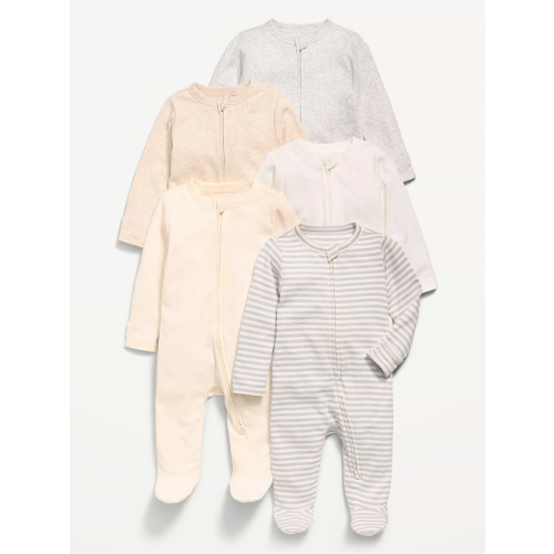2-Way-Zip Sleep & Play Footed One-Piece 5-Pack for Baby