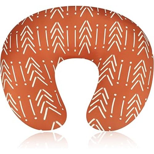 Baby Nursing Pillow Cover, Breastfeeding Pillow Cover Boys Girls, Nursing Pillow Case for Newborn, Soft Fabric Fits Snug On Infant, Washable and Breathable, Vintage Orange