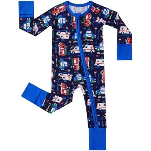pureborn Baby Infant Boys Girls Sleeper Snug Fit Viscose from Bamboo Pajamas 0-24 Months