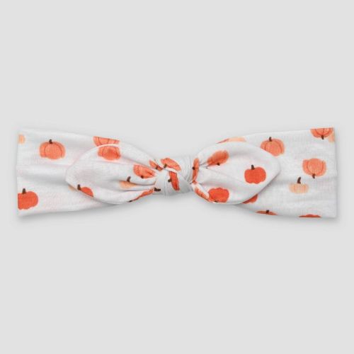 Carter's Just One You® Baby Girls' Halloween Pumpkin Headwrap - Orange/White 0-12M