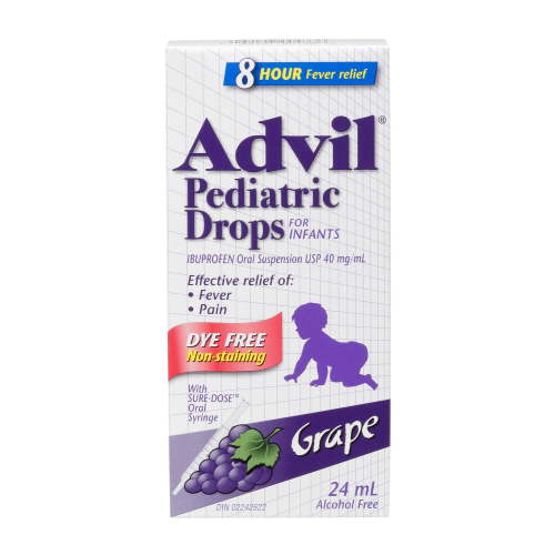 Advil Pediatric Drops Dye Free Grape 24 ml, 24ml - Walmart.ca