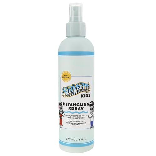 Suavecito Kid's Detangling Spray - Nourishing & Gentle Plant Based Detangler, Calming Chamomile Scent - Free of Sulfates, Parabens, and Phthalates - Cruelty Free