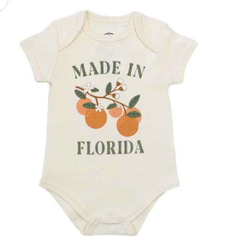 Made in Florida Oranges Cotton Baby Onesie – Emerson and Friends