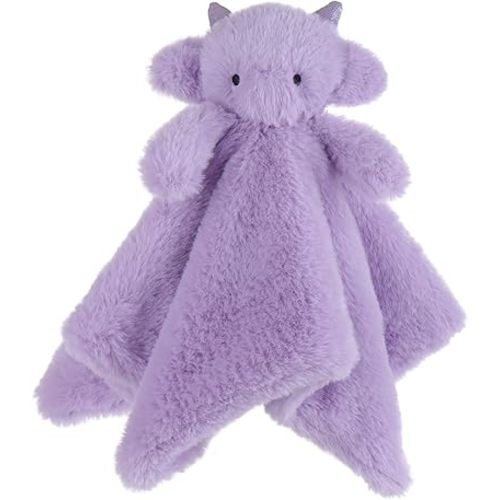Apricot Lamb Purple Dragon Soft Loveys for Babies, Security Blanket for Baby Boy and Girl, 13.8 Inches for Infant and Toddlers