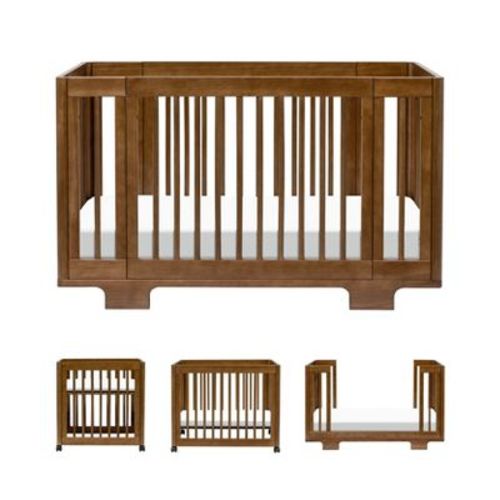 Babyletto Yuzu 8-in-1 Convertible Crib with All-Stages Conversion Kits - Natural Walnut