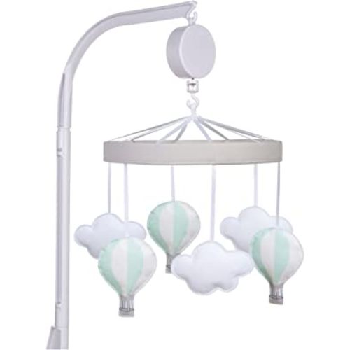 Sammy & Lou Hot Air Balloon Baby Crib Mobile with Music, Crib Mobile Arm Fits Standard Crib Rail