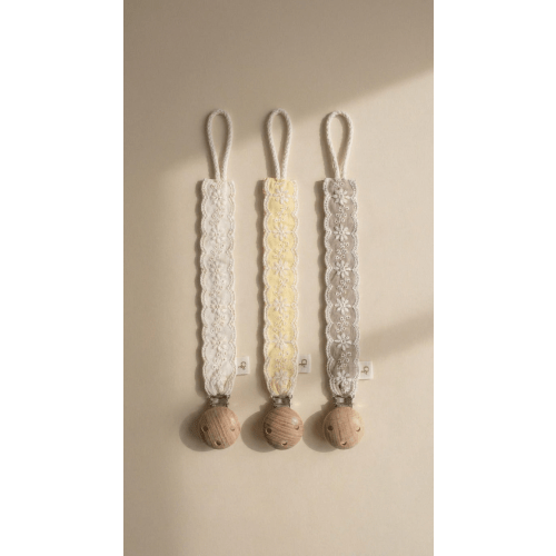 Lace Pacifier Holder (Cream)