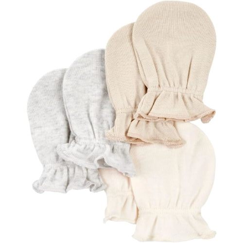 Carter's Baby Girls' 3-Pack Scratch Mittens Set