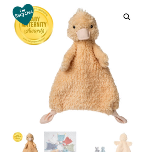 Again Friends Duck Lovey - 11" - Mary Meyer Stuffed Toys