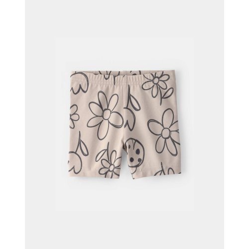 Baby Girl Floral Ladybug Bike Shorts - Brown | Carter's