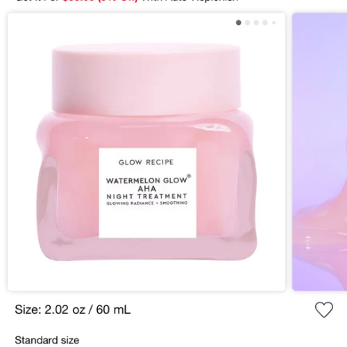 Watermelon Glow AHA Night Treatment - Glow Recipe | Sephora