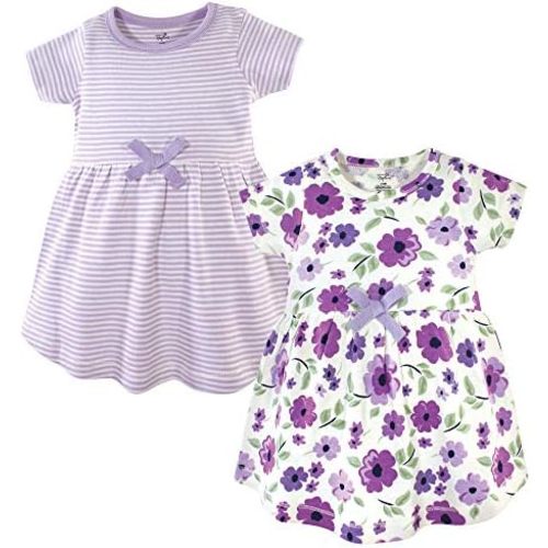 Touched by Nature Girls' One Size Organic Cotton Short Long-Sleeve Dresses