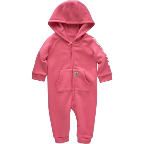 Carhartt Kid's CM9732 Long-Sleeve Fleece Zip-Front Hooded Coverall - Girls