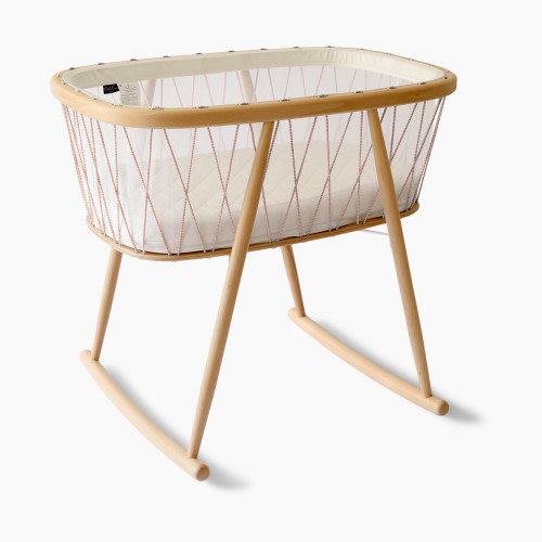Charlie Crane KUMI Bassinet - Bois De Rose, Coco Organic Mattress