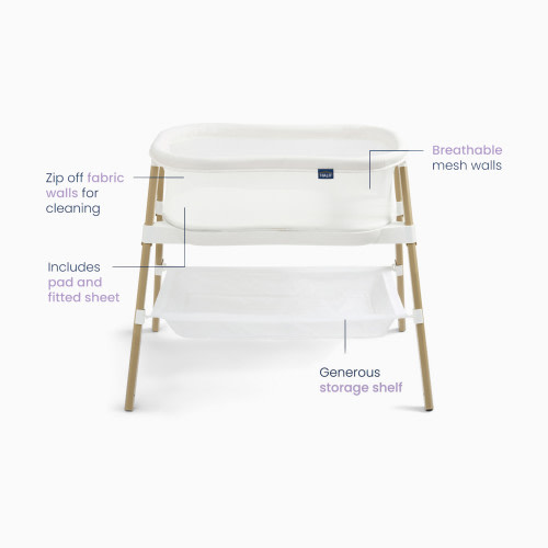 BassiNest Essential Bassinet Sleeper - White