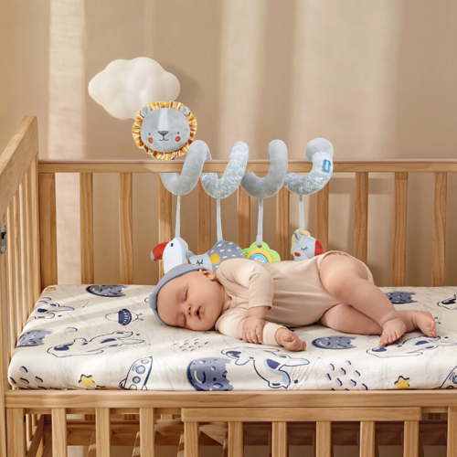 bxhwj Children's Bedside Hanging Toy - Soft Fabric Pendant with Gentle Ringer, Colorful Nursery Decor for Baby Crib & Toddler Room, Safe Interactive Sleep Soother