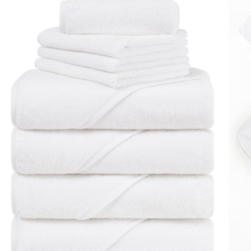 Organic Turkish Cotton Baby Hooded Towel Set 4-Pack in WHITE