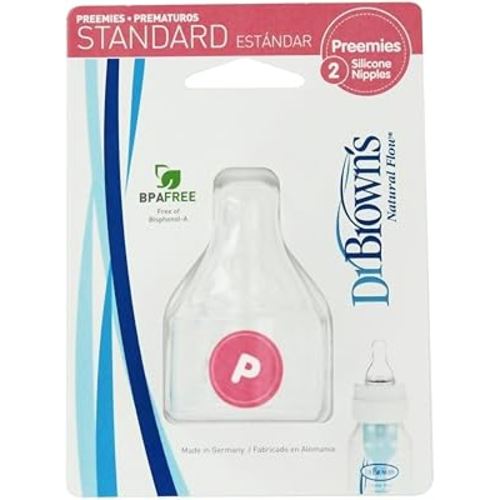 Dr. Brown's Natural Flow Preemie Standard Nipple (2-Nipples)