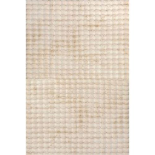 Nuloom Jeni SuperiorWash Solid Faux Rabbit Machine Washable Area Rug, 7' 6" x 9' 6", Beige