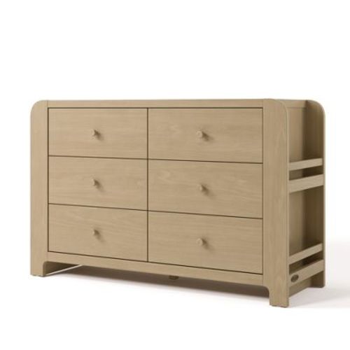 Graco Read-with-Me 6 Drawer Dresser with Bookshelves - Driftwood