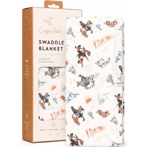 Copper Pearl Swaddle Blankets for Newborns | Soft Stretchy Receiving Blankets for Boys and Girls | Large 46 x 46 Inch Baby Blankets | Lightweight and Breathable Swaddles | Boone