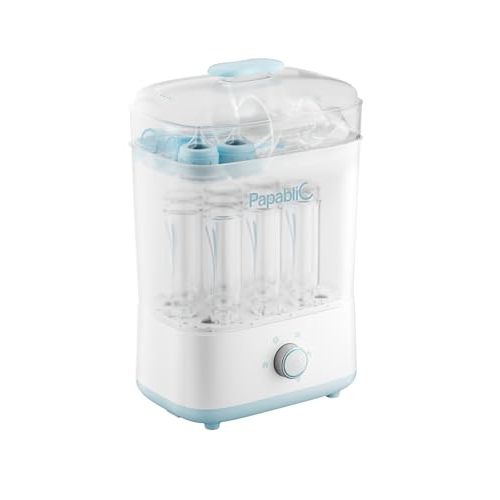 Papablic Baby Bottle Sterilizer and Dryer Pro, Esterilizador De Biberones, Electric Steam Sterilizer for Baby Bottles, Pacifiers, and Pump Parts, Large Capacity 10 Bottles