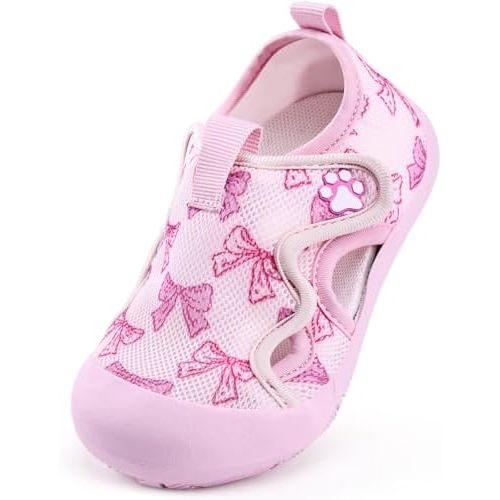 WateLves Toddler Wide Barefoot Water Shoes Kids Quick Dry Beach Shoes Girls Boys Non-Slip Aqua Athletic Sneakers for Hiking Swim Kayak Sport Accessories, Camping Essentials