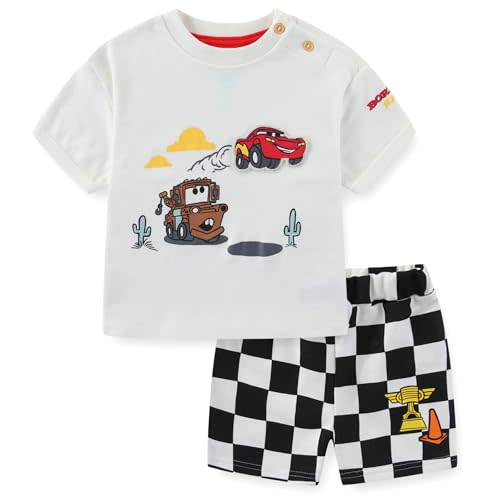 Disney Cars Lightning McQueen Tow Mater Baby Boys Short Sleeve T-Shirt and Shorts Set for Infant