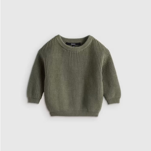 100% Organic Cotton Fisherman Tunic Sweater  in Agave